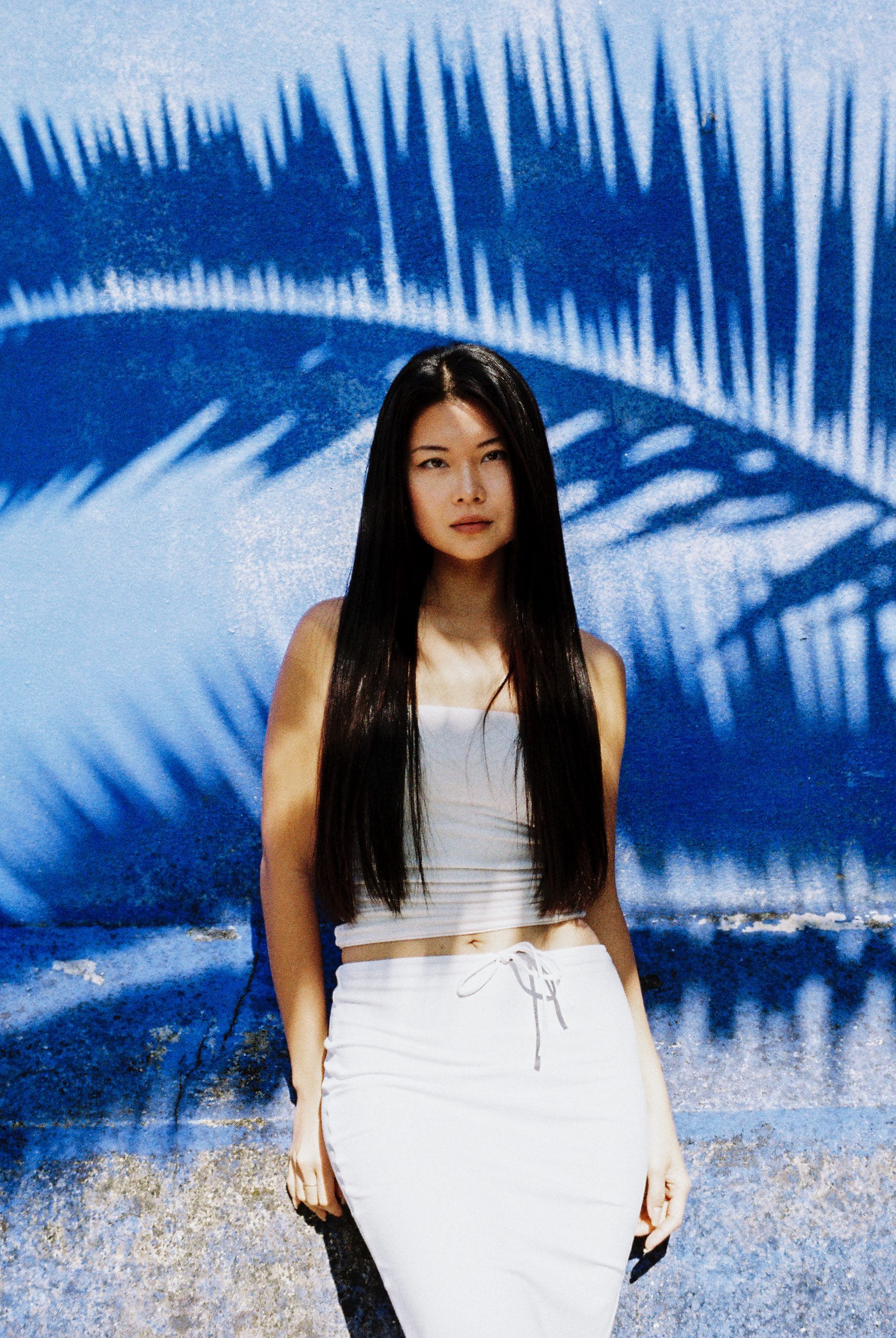 Portrait of a model in a portuguese palace setting