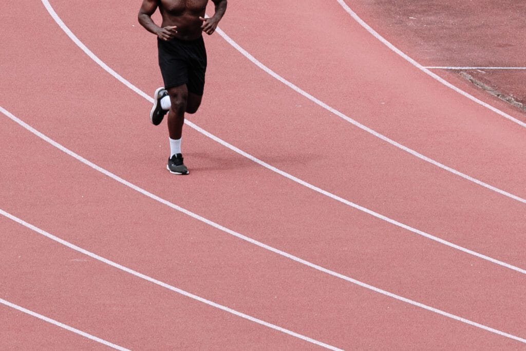 Runner at Jamor stadium photography